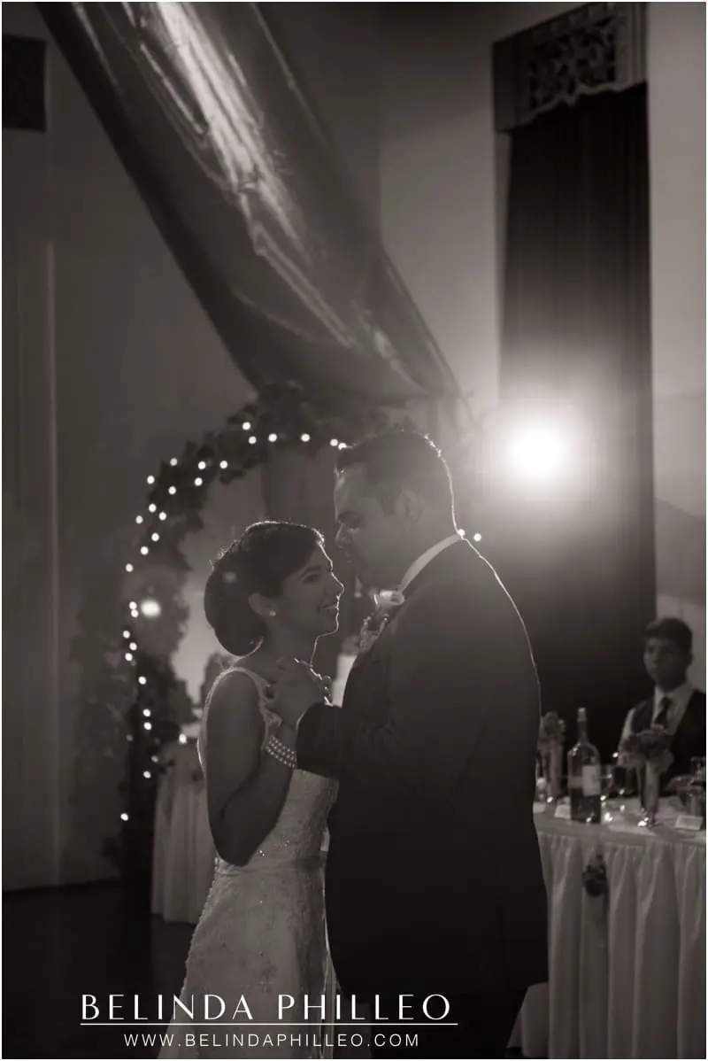 Bride and groom share their first dance at The Crystal Marquis Ballroom, Whittier, CA