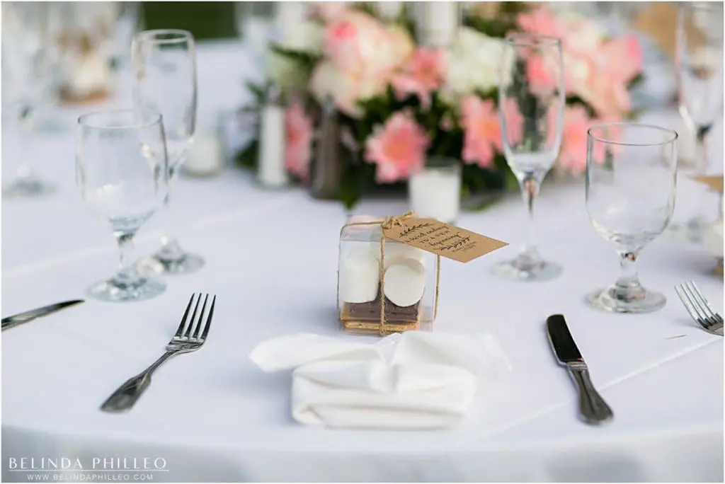 DIY S'mores wedding reception favors