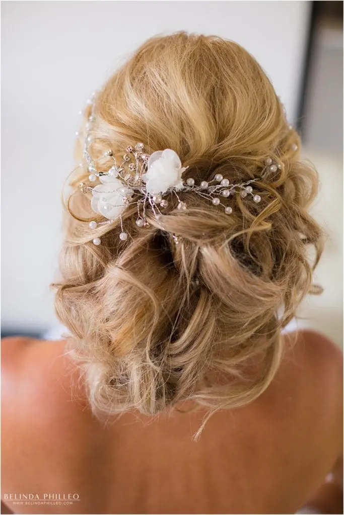 bridal updo by Label Me Lindsay Bridal Team, Los Alamitos, CA. Photography by Belinda Philleo