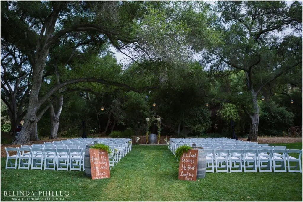 Wedding Ceremony site at Temecula Creek Inn, Temecula, CA. Photo by Belinda Philleo