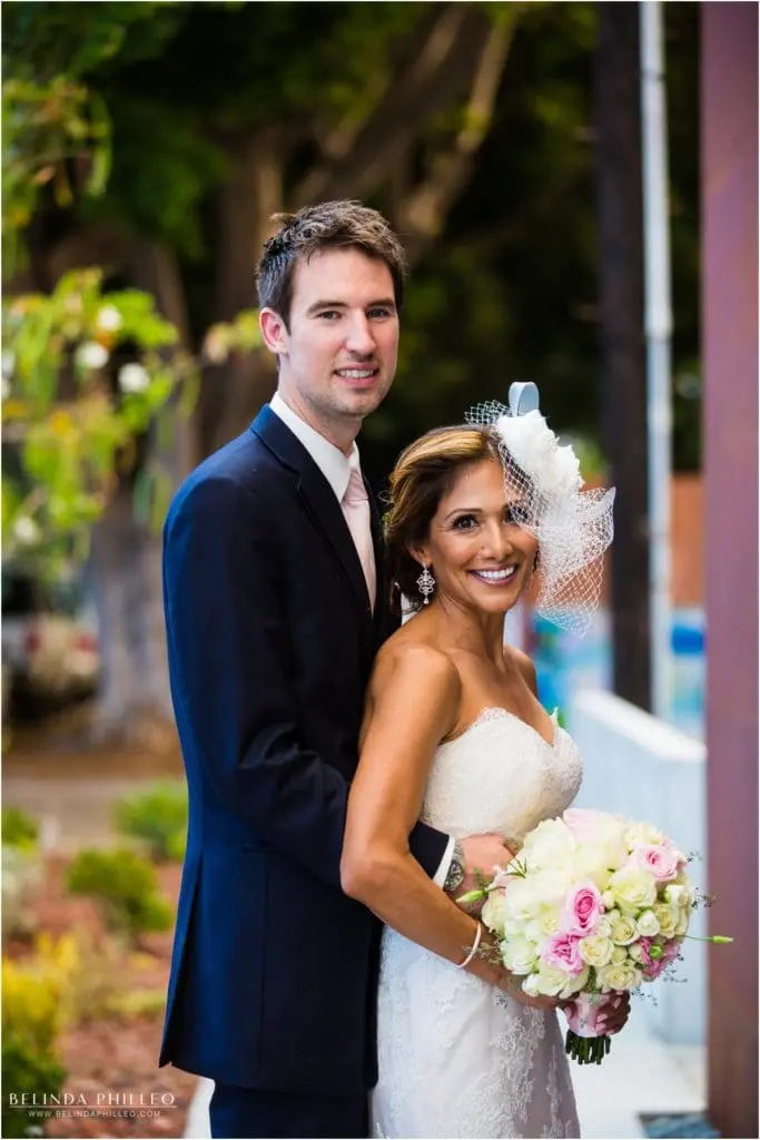 bride and groom portraits Smog Shoppe Los Angeles Wedding. Photography by Belinda Philleo