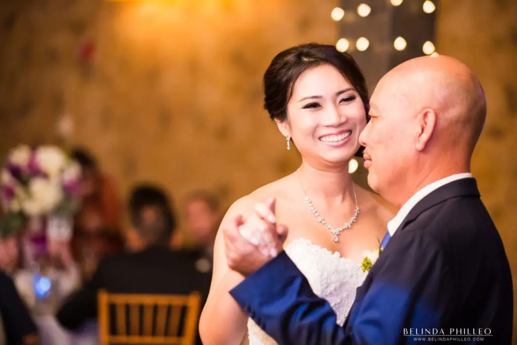 Bride shares a dance with her father at Redondo Beach Historic Library Wedding