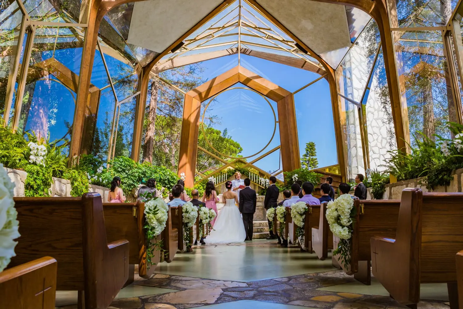 Intimate Wedding Ceremony Wayfarers Chapel | Rancho Palos Verdes, CA, image size:1500x1001