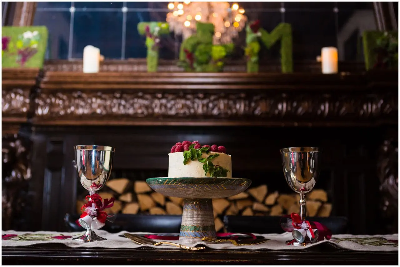 Raspberry cheesecake at Ebell Club. Long Beach Wedding photography