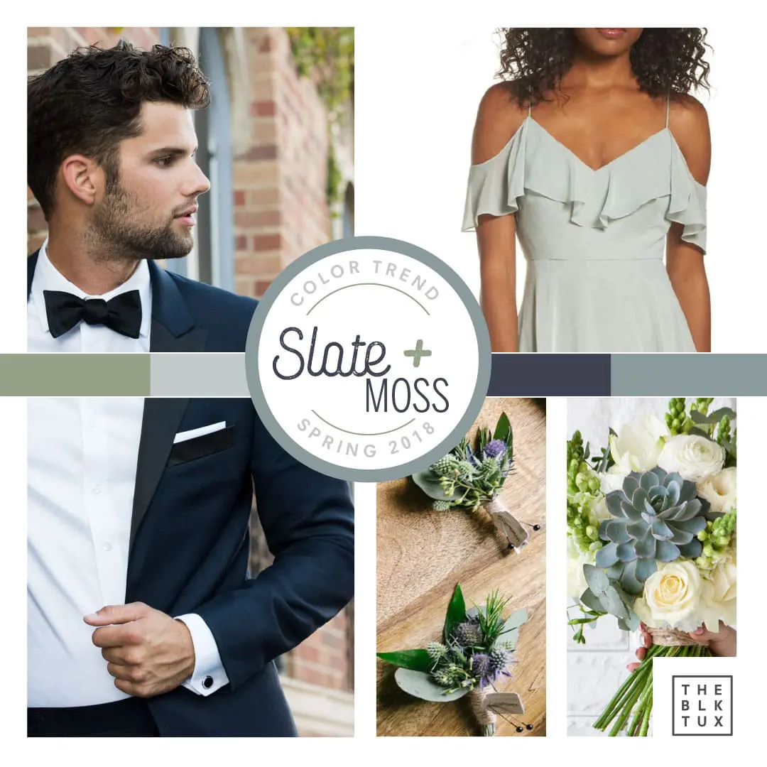 Slate, Blue and Moss Green wedding inspiration for Spring 2018