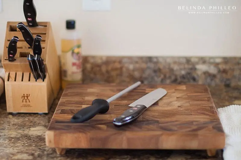 Wedding registry items J.A. Henkels Knives and wood block cutting board