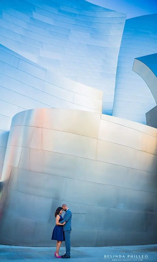 How to Choose a Location for Your Engagement Session | Engagement photos at Walt Disney Concert Hall, DTLA