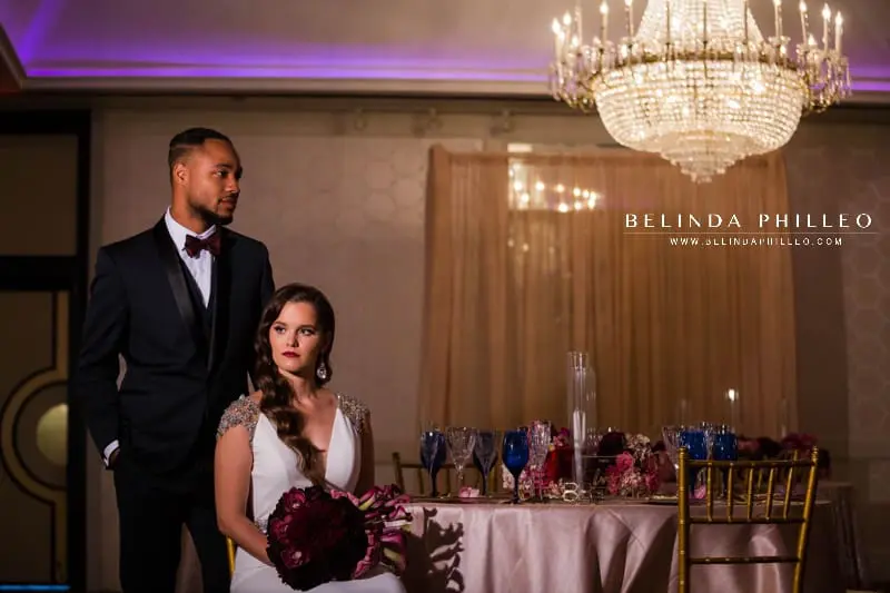 blush, merlot and gold wedding inspiration and decor