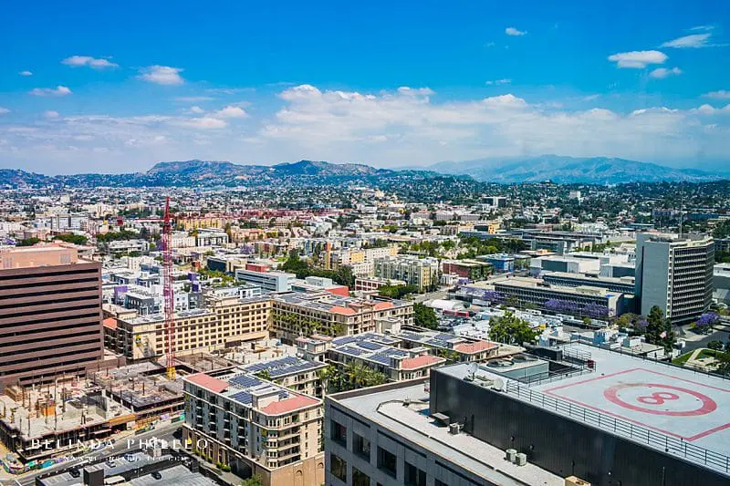 View from suite at Intercontinental Hotel DTLA