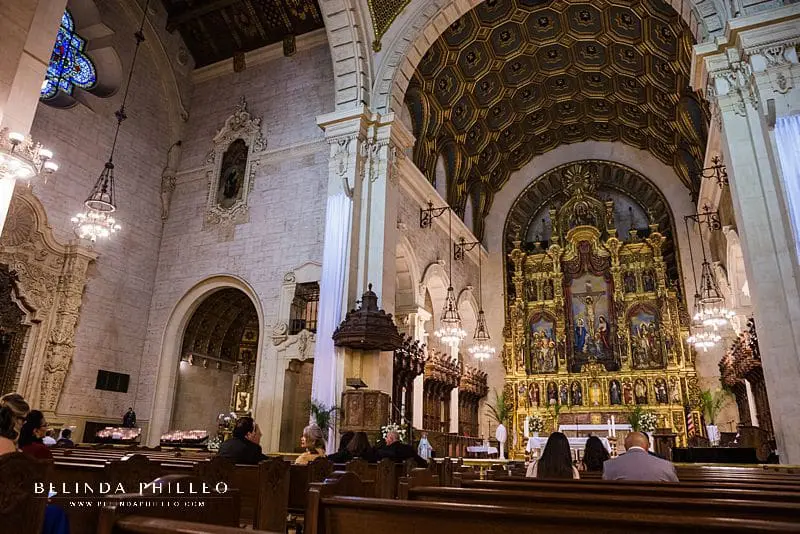 Wedding Ceremony at St Vincent de Paul Cathedral in Los Angeles