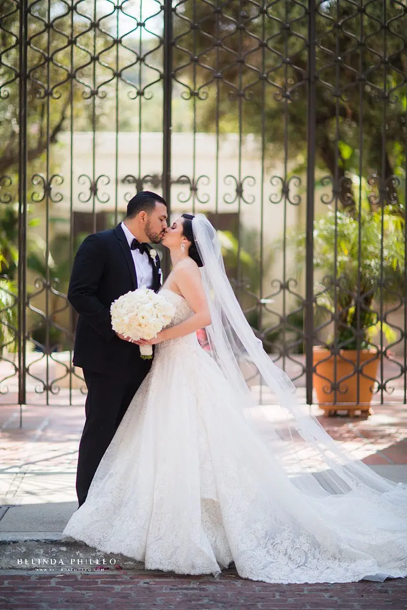 Bride and Groom portraits by Belinda Philleo at Los Angeles River Center and Gardens wedding in Los Angeles, Ca