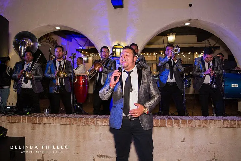 Banda La Consentida de Mazatlan performs at Los Angeles River Center & Gardens wedding