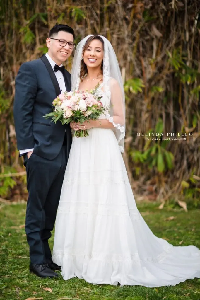 Wedding portrait at Cerritos Sculpture Garden