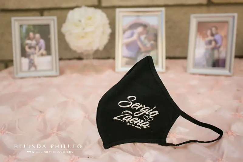custom face masks for wedding guests