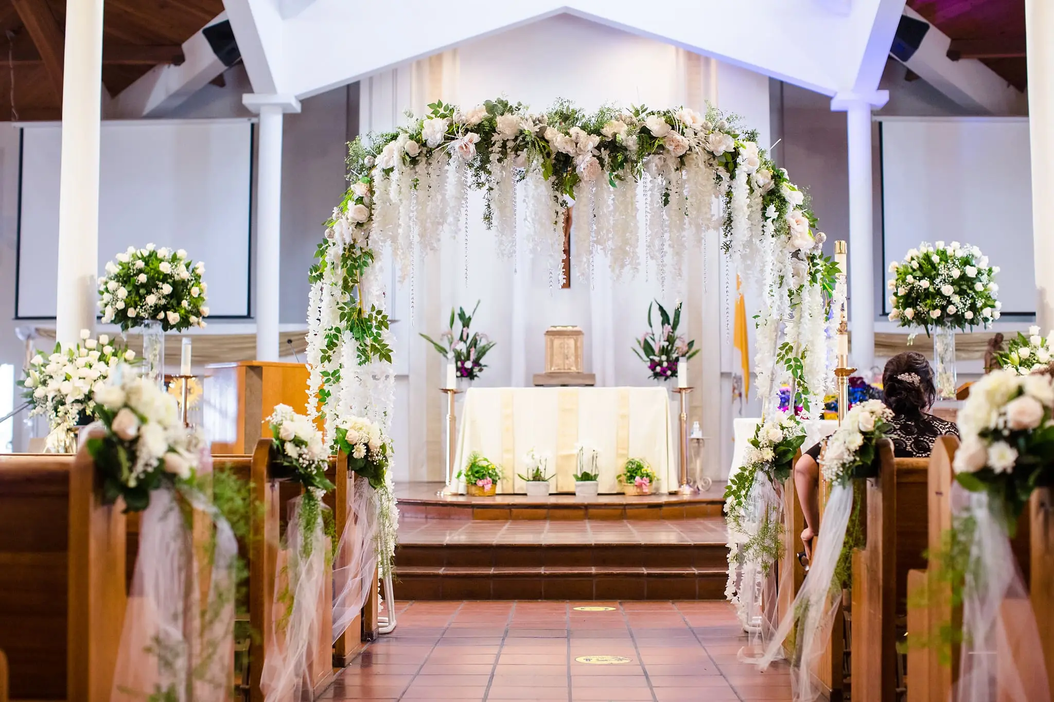 Whimsical Westminster Wedding with All White Florals