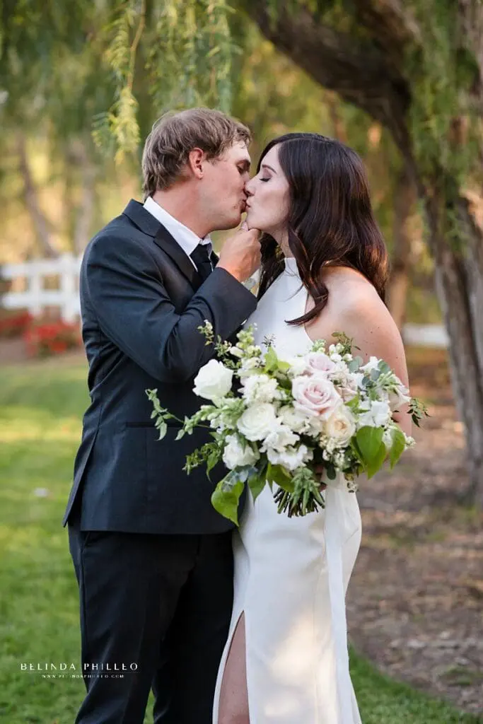 Bride and groom portraits at Strawberry Farms Golf Club wedding celebration