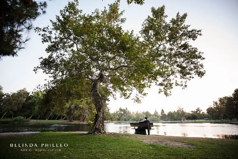 Yorba Regional Engagement pictures at sunset