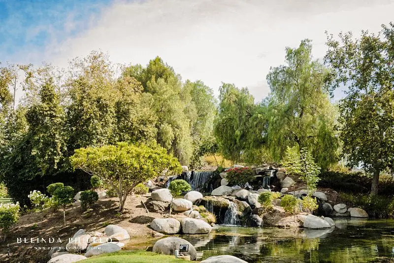 Waterfall at Coyote Hills Golf Course in Fullerton, CA