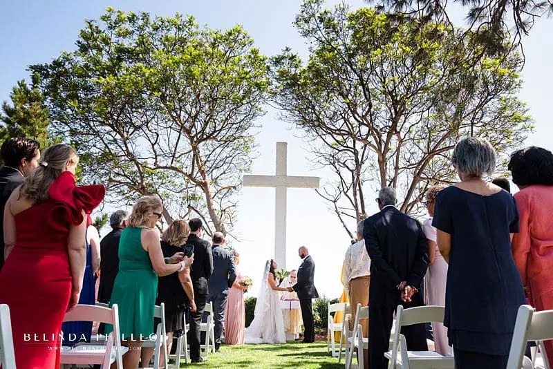 ocean view ceremony wedding in Malibu, CA