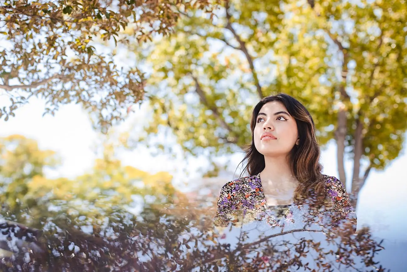 Creative reflection portrait