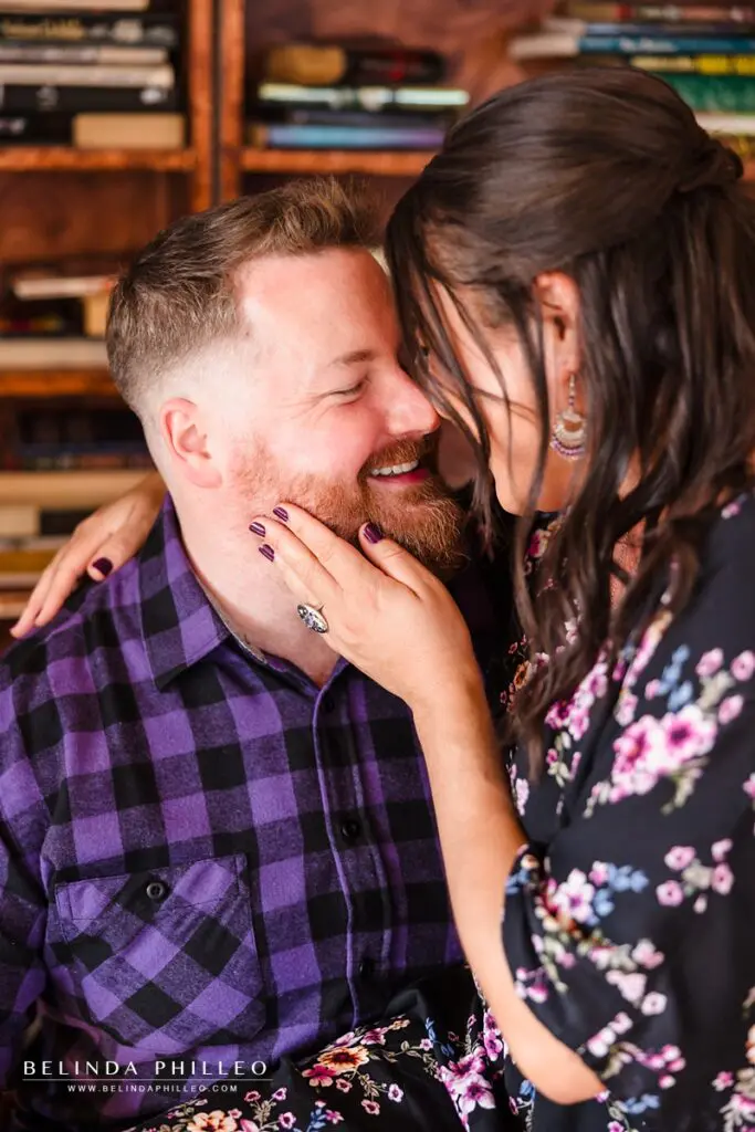 Closeup of a couple in love