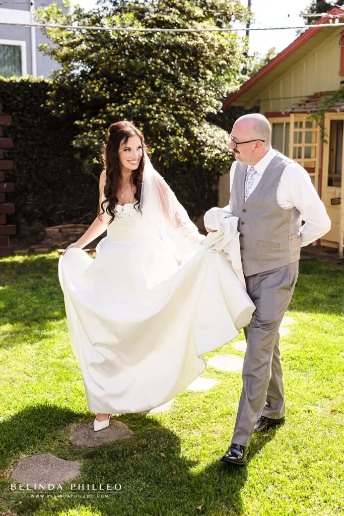 Wedding portraits in the garden of The French Estate