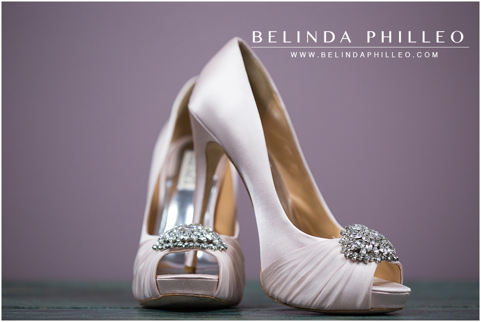Blush Badgley Mischka bridal shoes