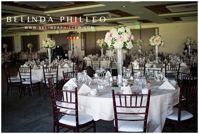 floral centerpieces by Victoria's Garden Anaheim at Alta Vista Country Club Wedding in Placentia, CA