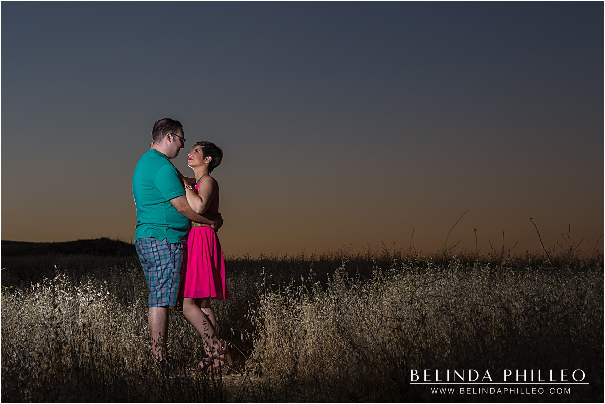 married couple enjoying sunset at Quail Hill in Irvine, CA