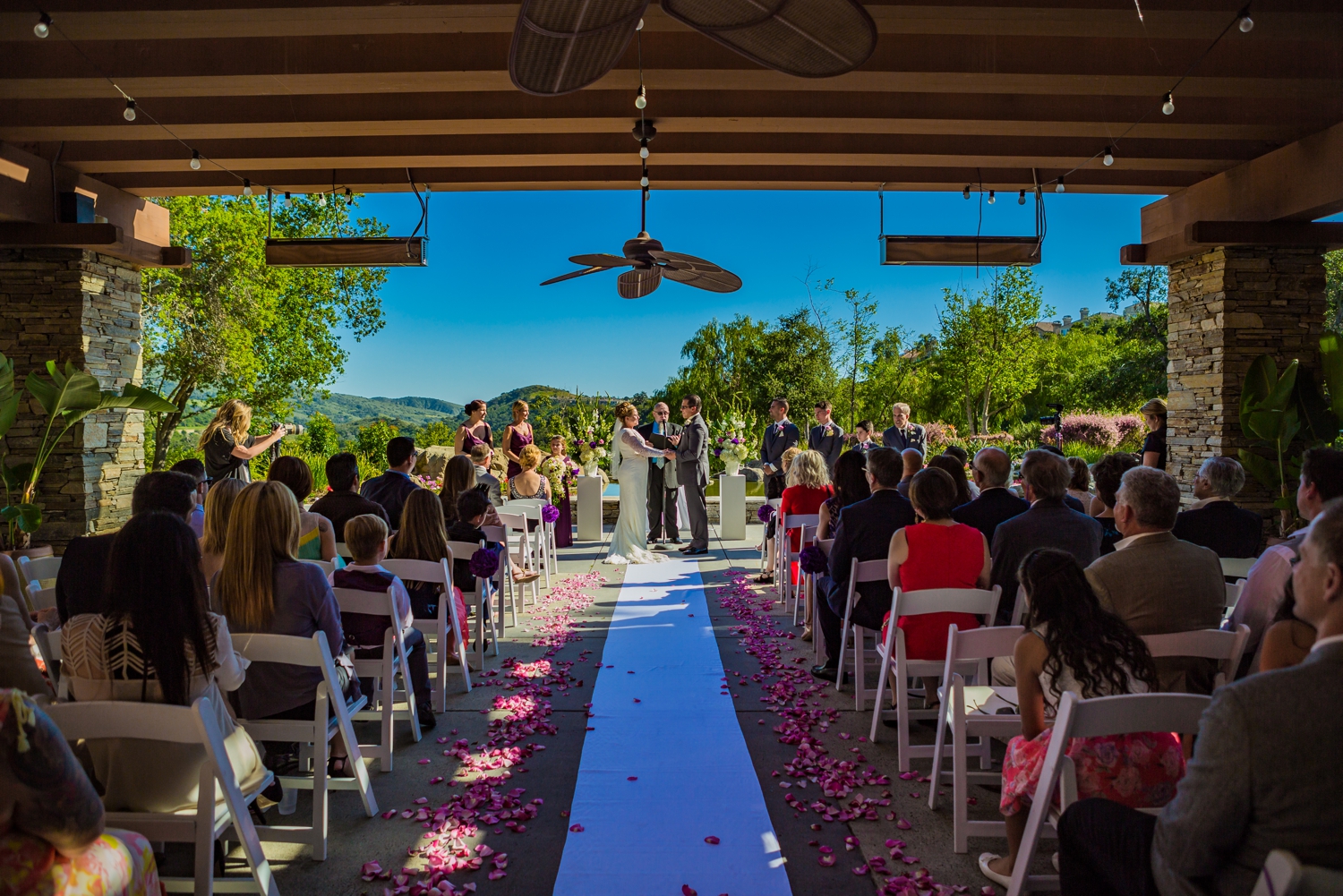 Beautiful ceremony views at Dove Canyon Golf Club wedding 