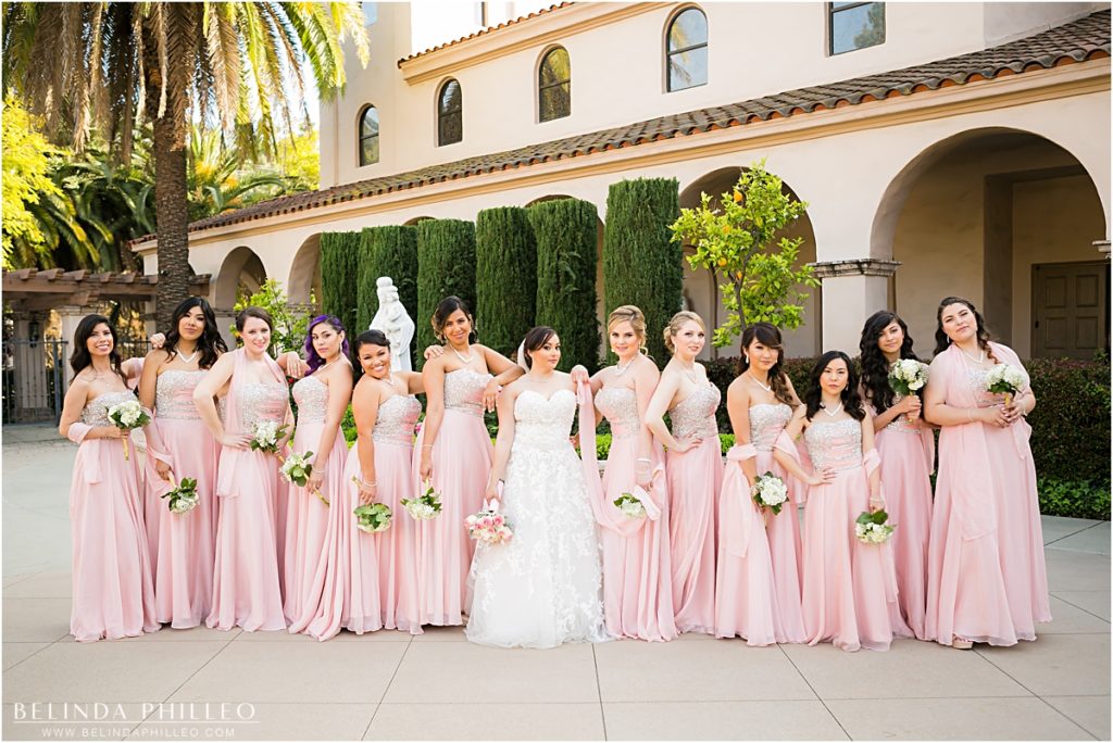 soft pink bridesmaid dresses