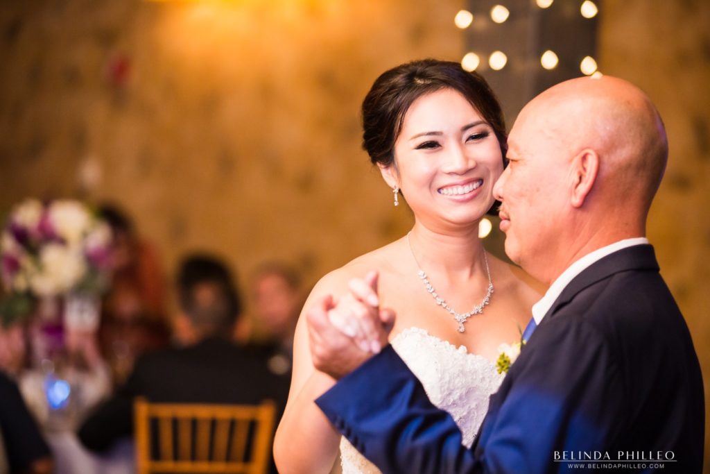 Bride shares a dance with her father at Redondo Beach Historic Library Wedding