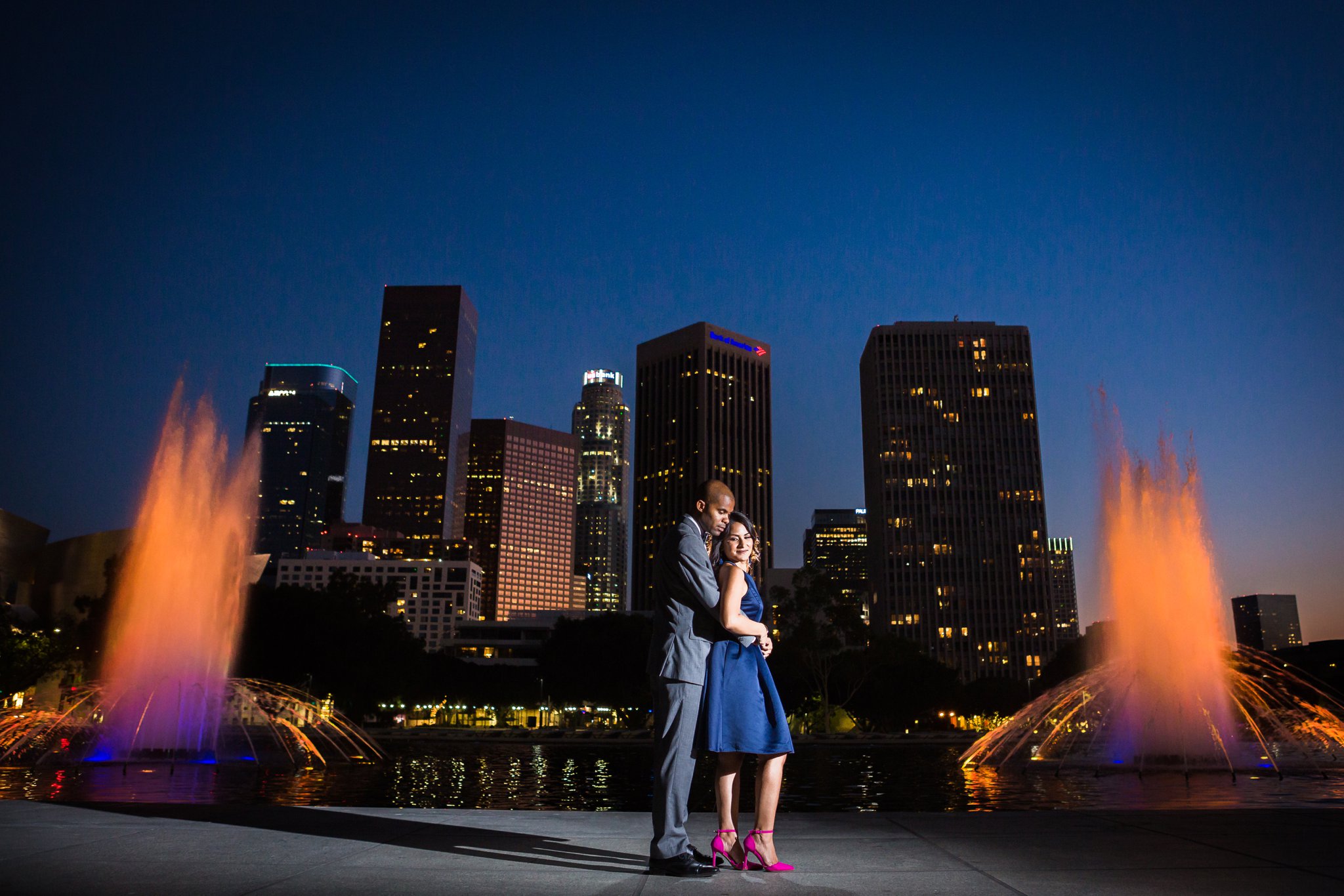 Engagement photos in downtown Los Angeles