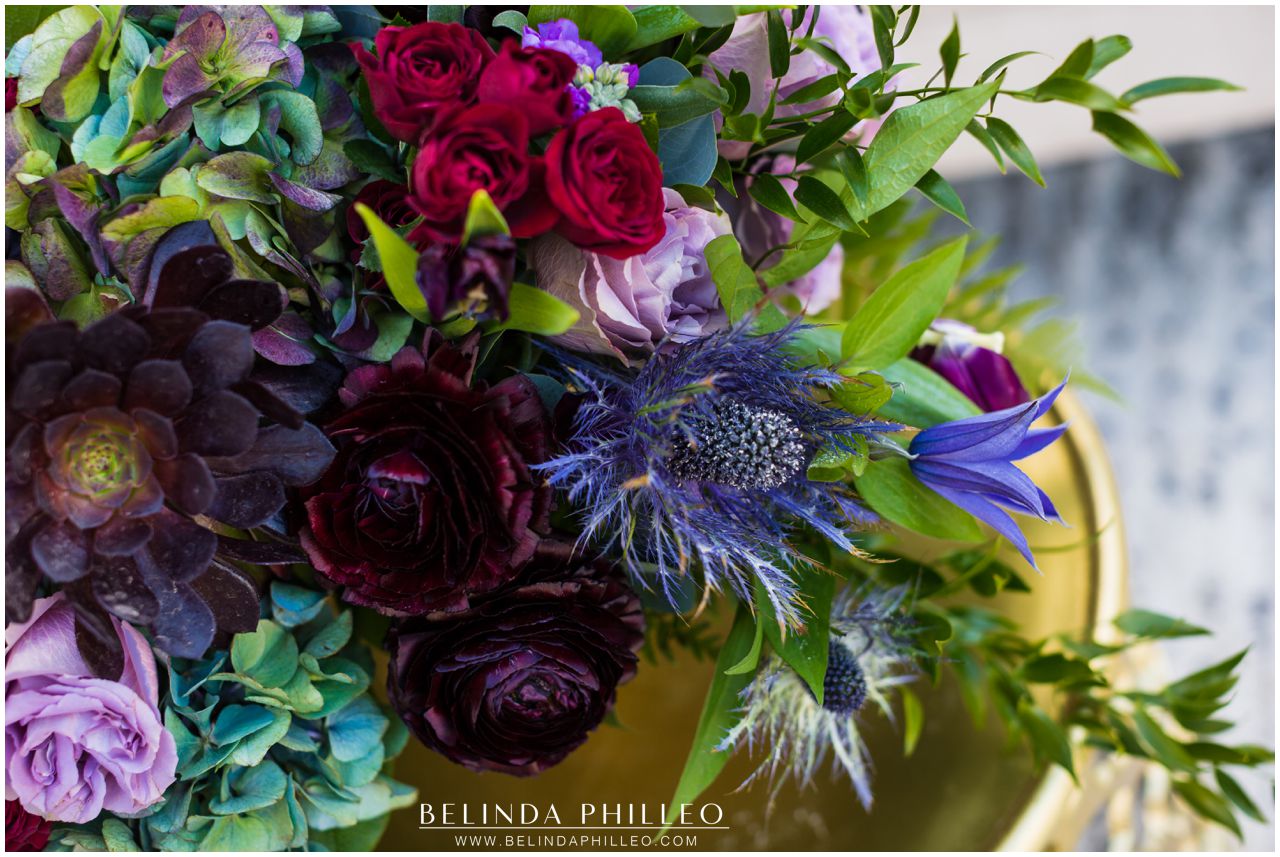 black ranunculus bridal bouquet created by The Bloom of time Florist in California