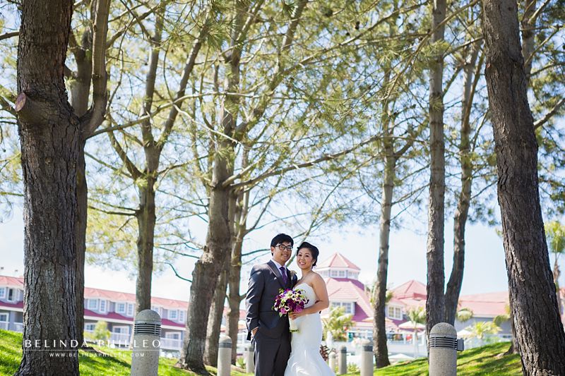 Newlyweds at their Laguna Cliffs Marriott wedding
