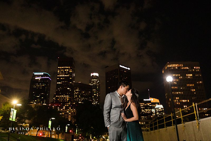 Los Angeles Engagement pictures with LA skyline