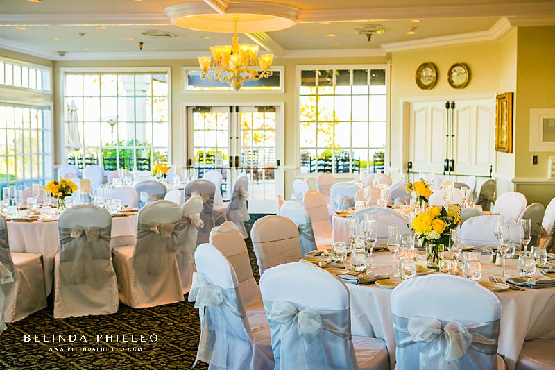 Grand Summit Ballroom and Queen's Room combined to make larger reception for Summit House wedding reception.