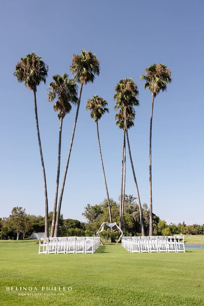 Lakeside lawn for weddings at Los Coyotes Country Club
